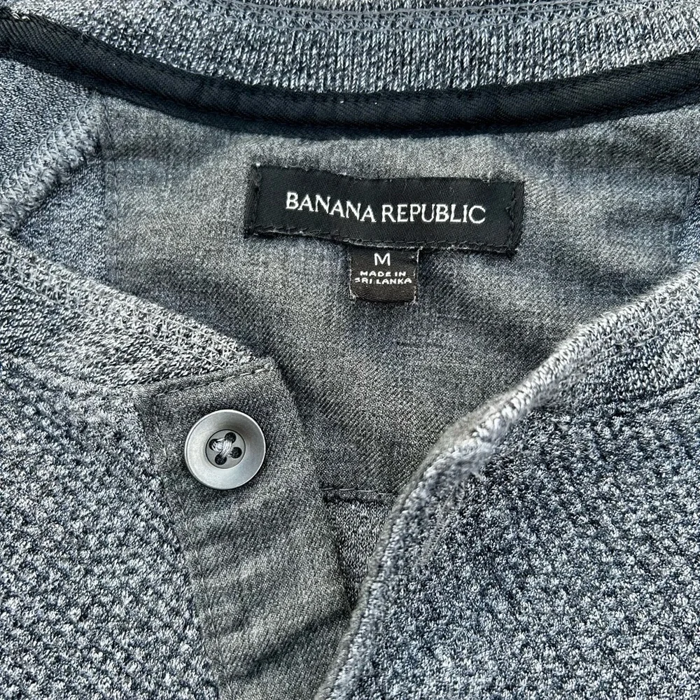 Banana Republic Sweater Henley Crewneck Waffle Knit Soft Knit 100% Cotton
